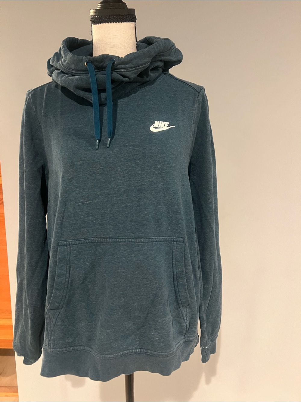 Nike Teal Blue Pullover Hoodie with Logo